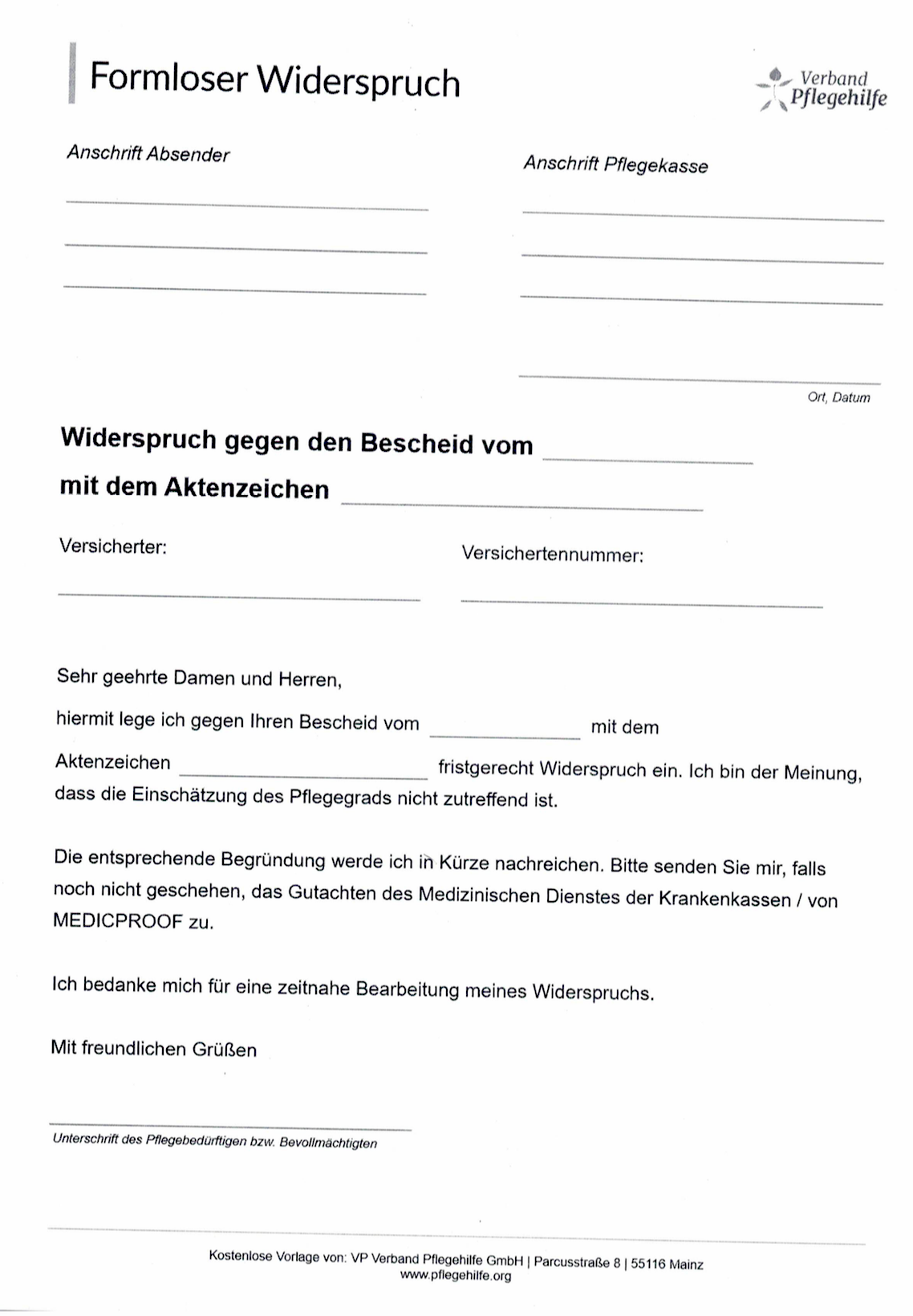 Pdf Vorlagen Einspruch Krankenkasse - Widerspruch Ohne ...